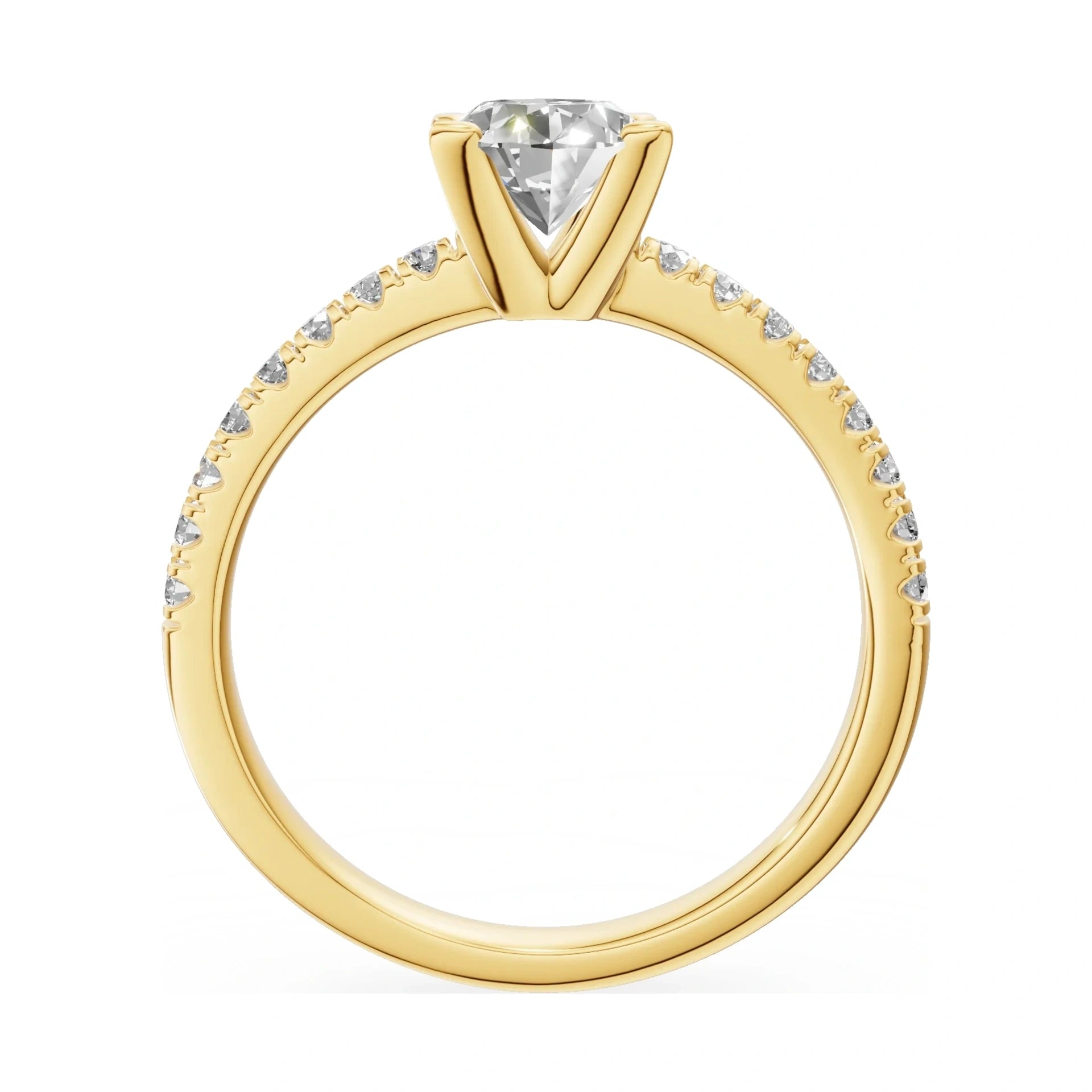 GREMARI Seven Solis oval-cut natural diamond engagement ring in 14K yellow gold, 1.00 ct