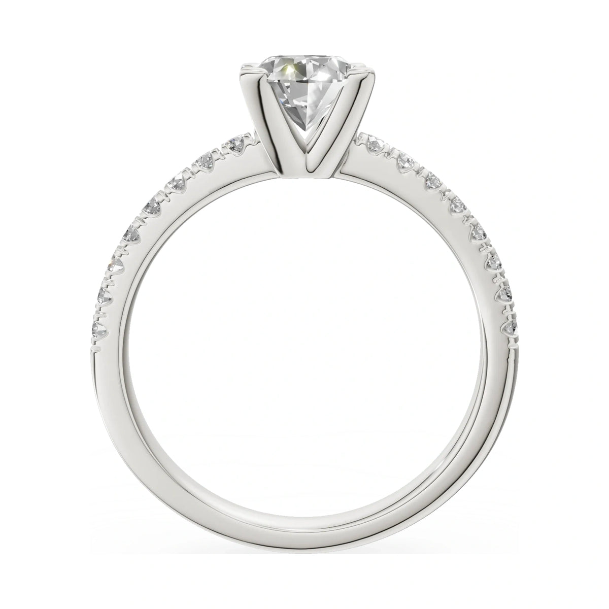 GREMARI Seven Solis oval-cut natural diamond engagement ring in 14K white gold, 1.00 ct