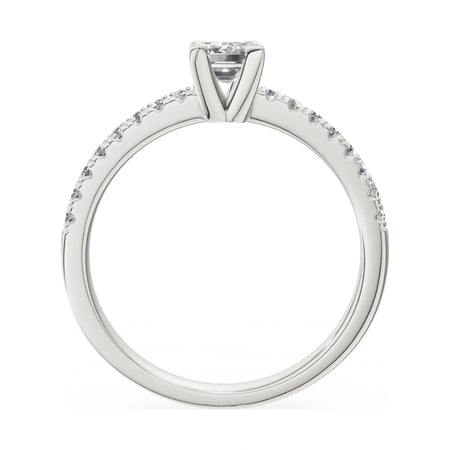 GREMARI Seven Solis emerald-cut natural diamond engagement ring in 14K white gold, 0.50 ct