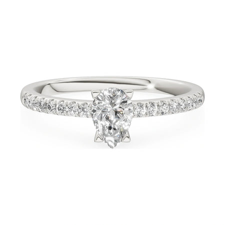 GREMARI Seven Solis 14K white gold engagement ring with 0.30 ct pear-cut natural diamond