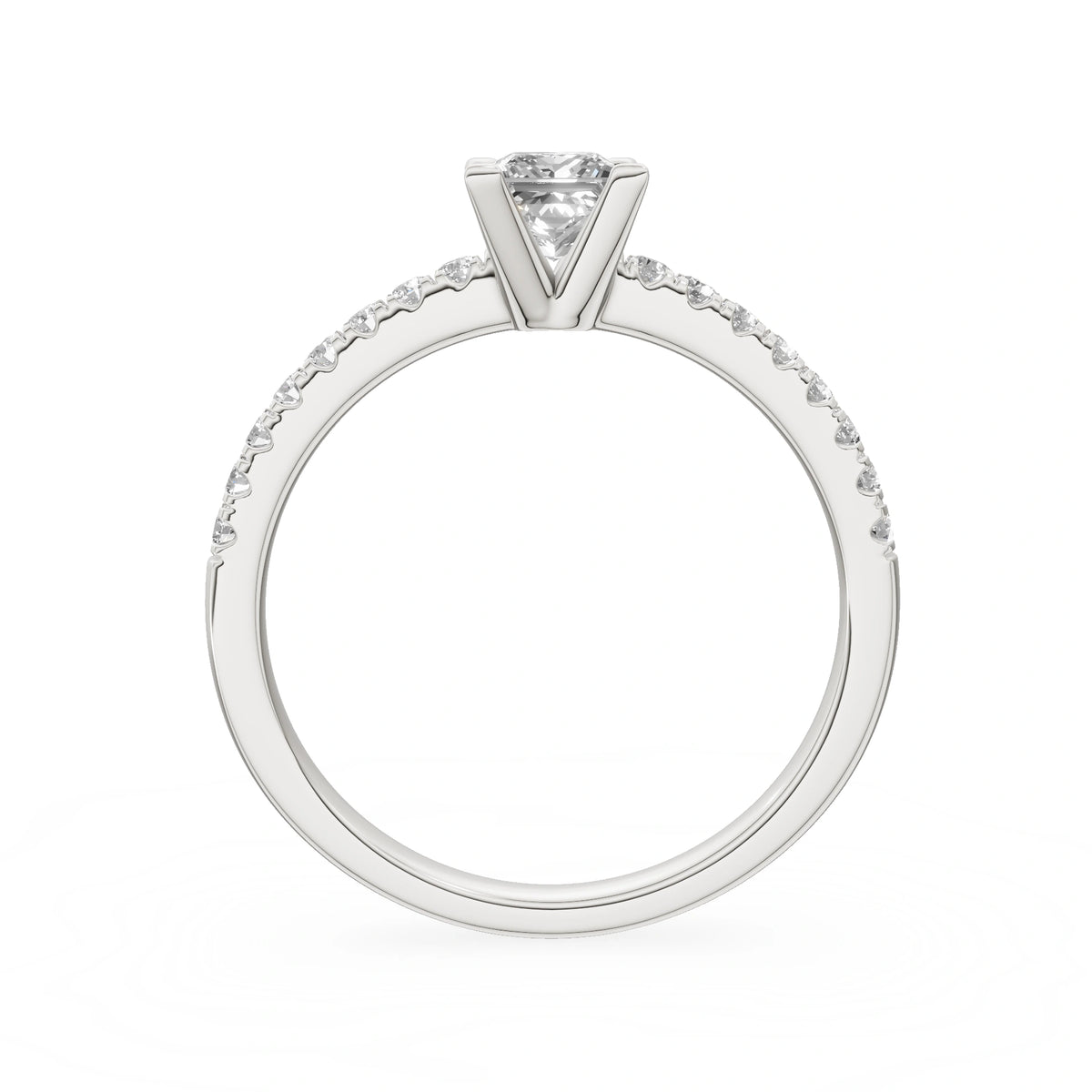 Gremari Seven Solis zásnubní prsten z bílého zlata s 0,50 ct lab-grown diamantem – Princess