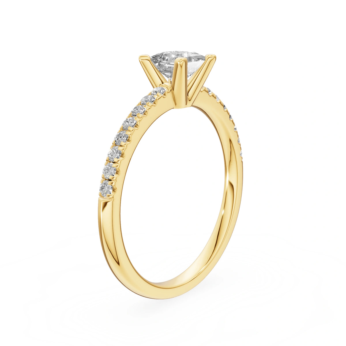 Gremari Seven Solis zásnubní prsten ze žlutého zlata s 0,50 ct lab-grown diamantem – Princess