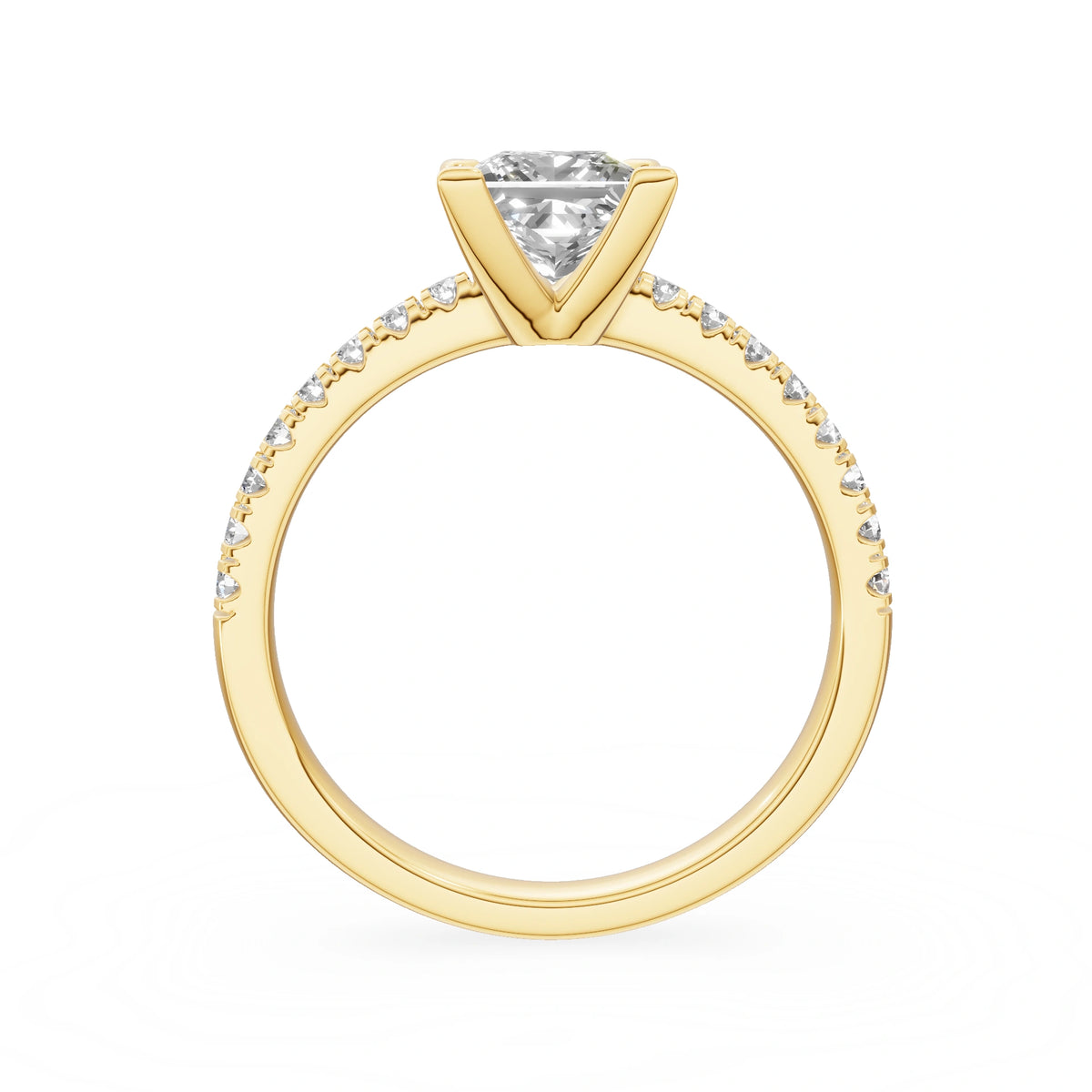 Gremari Seven Solis zásnubní prsten ze žlutého zlata s 1,00 ct lab-grown diamantem – Princess