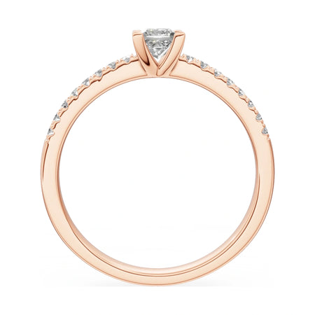 GREMARI Seven Solis princess-cut lab-grown diamond engagement ring in 14K white gold, 0.30 ct