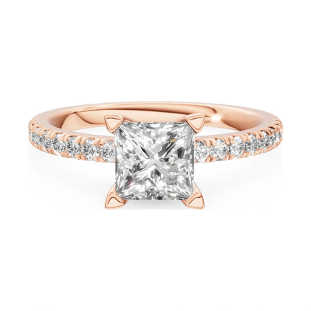 GREMARI Seven Solis 14K white gold engagement ring with 0.30 ct princess-cut natural diamond