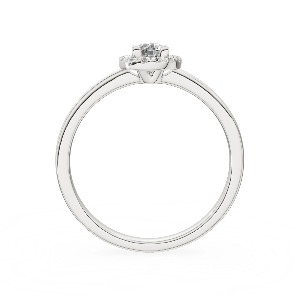 Gremari Seven Aura zásnubní prsten z bílého zlata s 0,15 ct lab-grown diamantem – Round/Brilliant