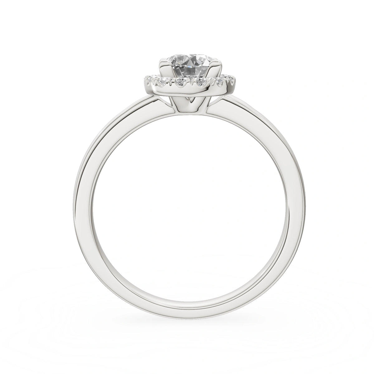 Gremari Seven Aura zásnubní prsten z bílého zlata s 0,50 ct lab-grown diamantem – Round/Brilliant