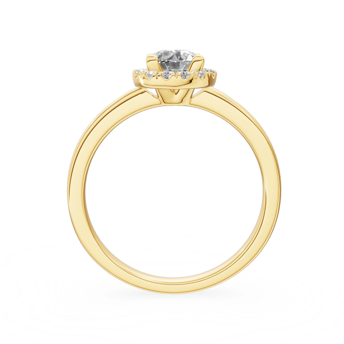 Gremari Seven Aura zásnubní prsten ze žlutého zlata s 0,50 ct lab-grown diamantem – Round/Brilliant