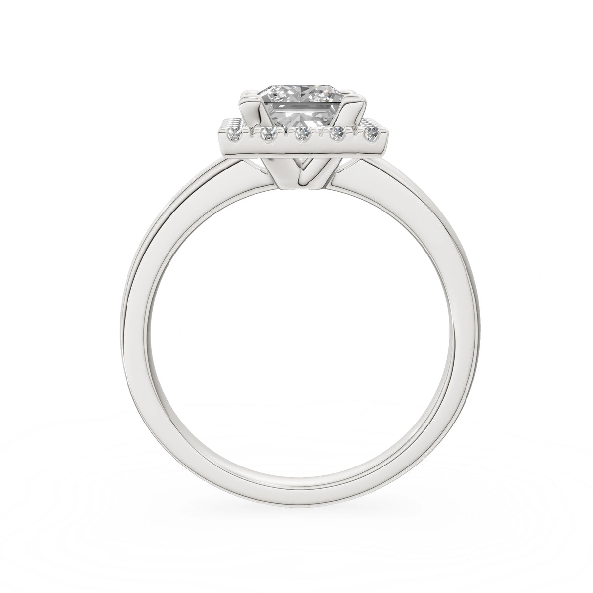 Gremari Seven Aura zásnubní prsten z bílého zlata s 1,00 ct lab-grown diamantem – Princess