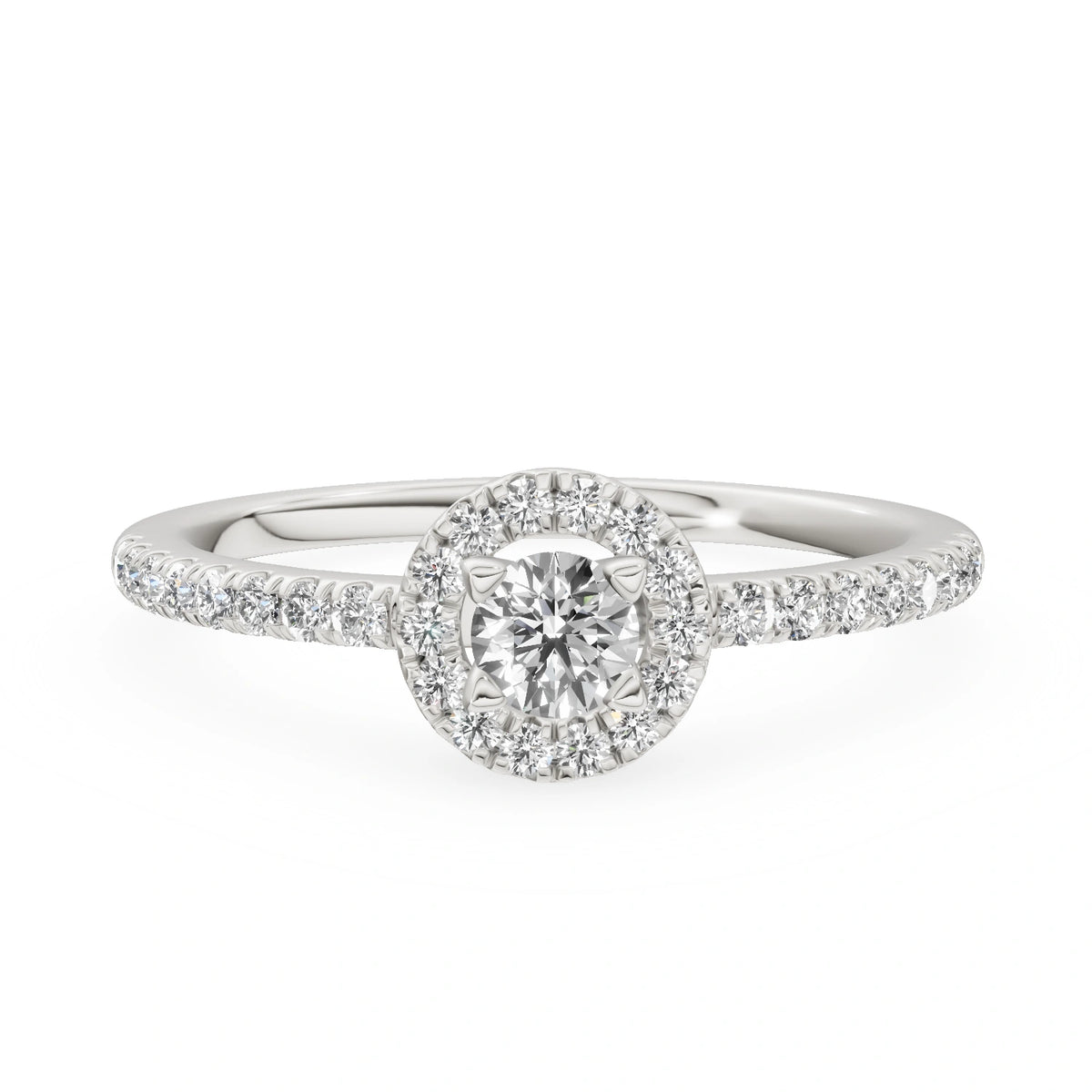 Gremari Seven Icon zásnubní prsten z bílého zlata s 0,15 ct lab-grown diamantem – Round/Brilliant