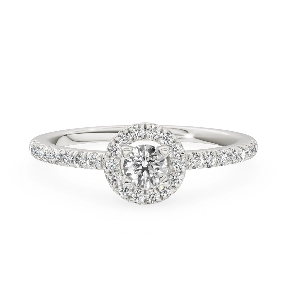Gremari Seven Icon zásnubní prsten z bílého zlata s 0,15 ct lab-grown diamantem – Round/Brilliant