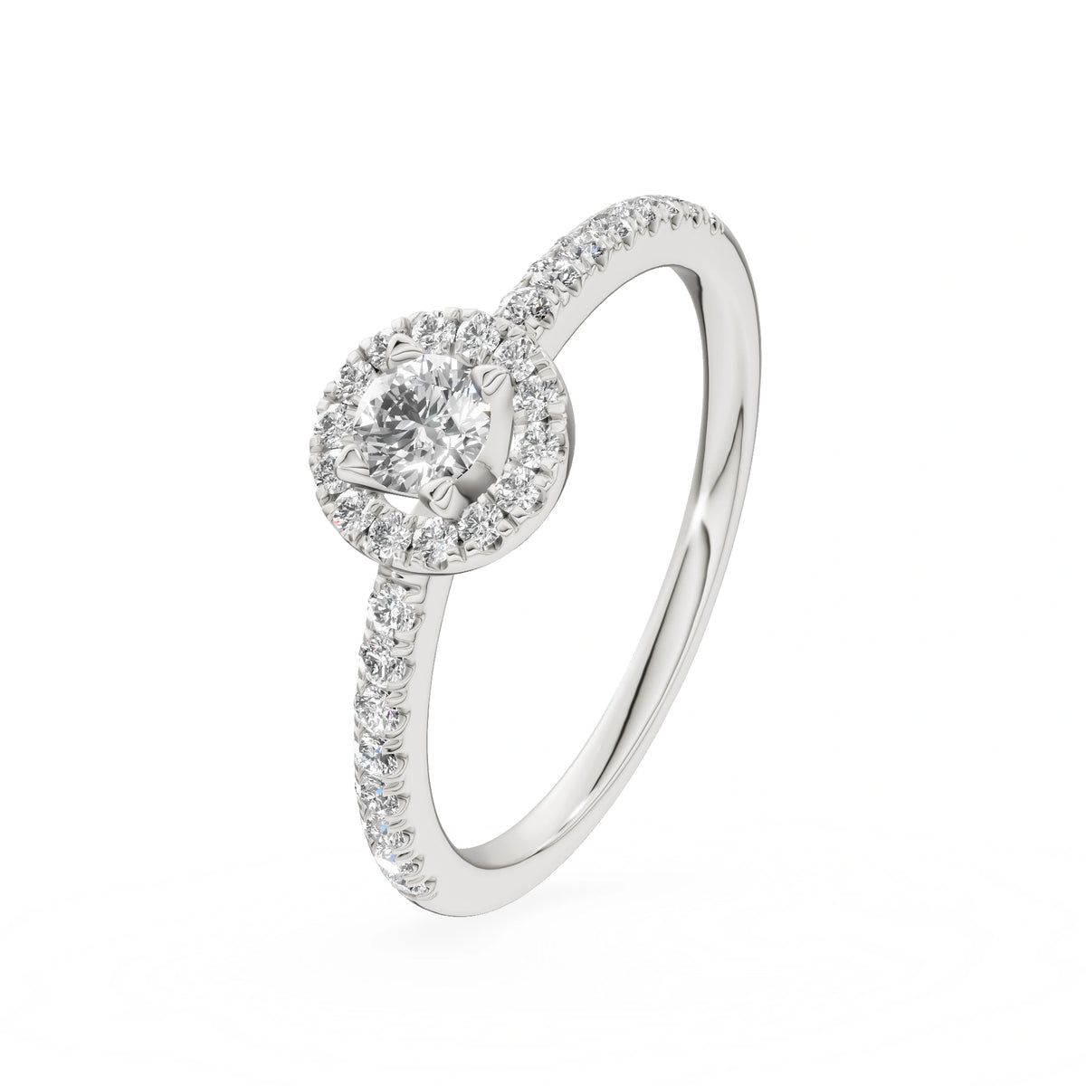Gremari Seven Icon zásnubní prsten z bílého zlata s 0,15 ct lab-grown diamantem – Round/Brilliant