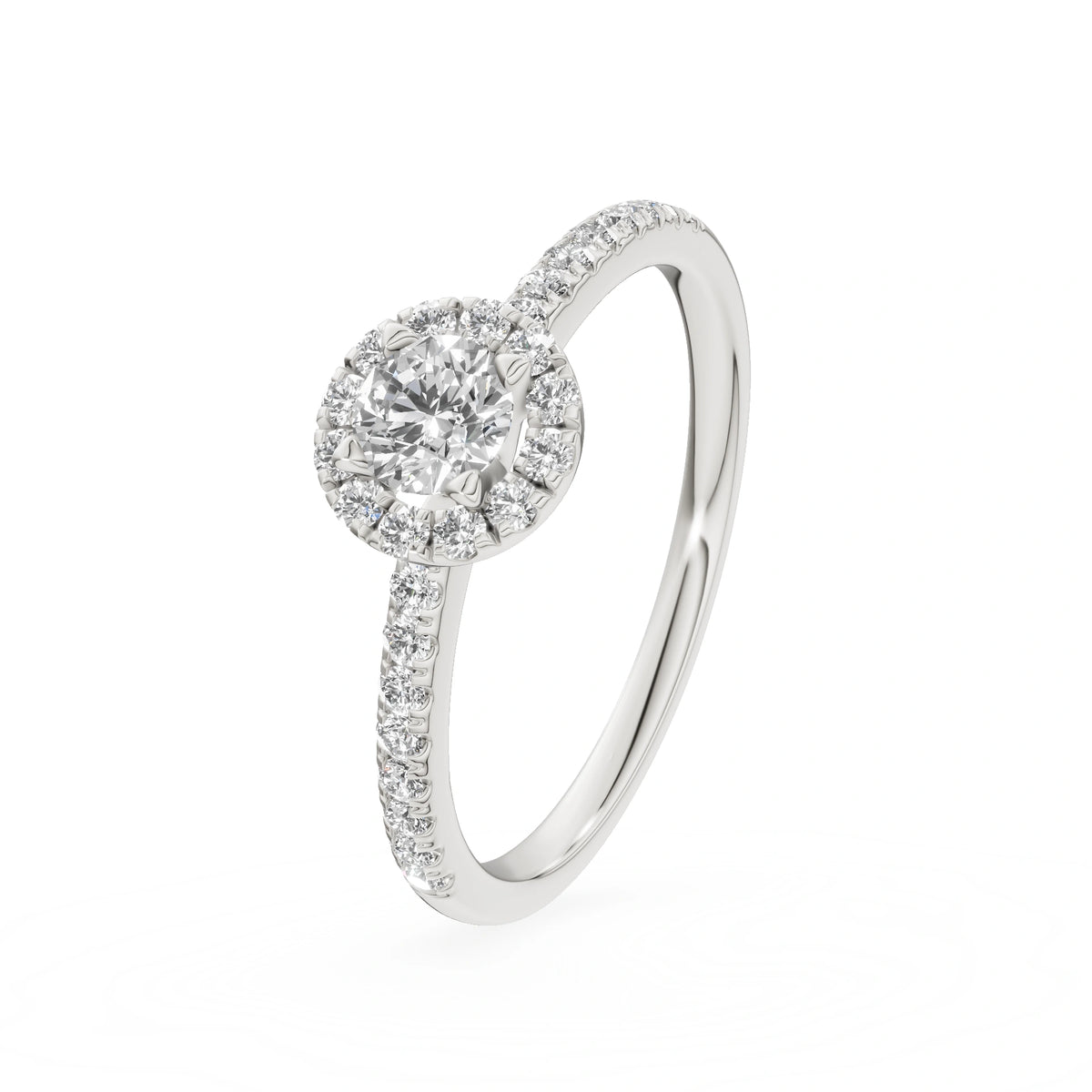 Gremari Seven Icon zásnubní prsten z bílého zlata s 0,30 ct lab-grown diamantem – Round/Brilliant
