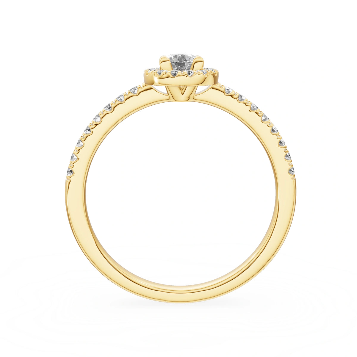 Gremari Seven Icon zásnubní prsten ze žlutého zlata s 0,15 ct lab-grown diamantem – Round/Brilliant