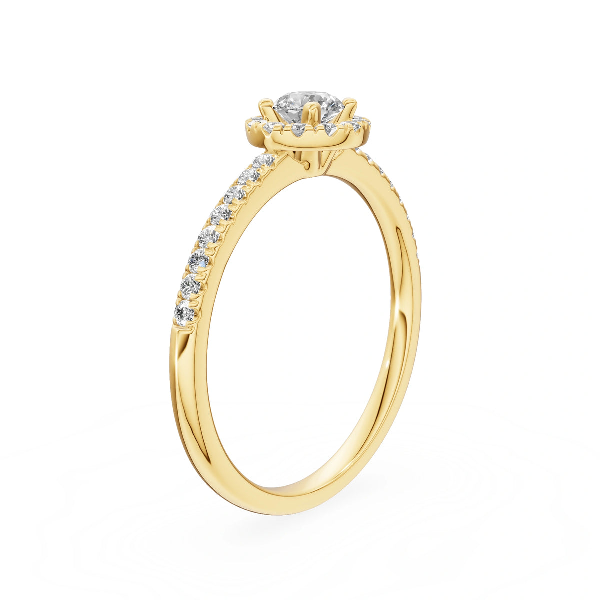 Gremari Seven Icon zásnubní prsten ze žlutého zlata s 0,30 ct lab-grown diamantem – Round/Brilliant