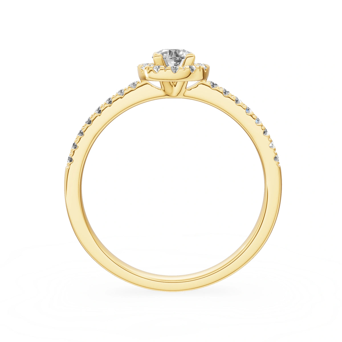 Gremari Seven Icon zásnubní prsten ze žlutého zlata s 0,30 ct lab-grown diamantem – Round/Brilliant