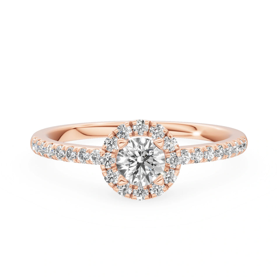 Gremari Seven Icon zásnubní prsten z růžového zlata s 0,30 ct přírodním diamantem – Round/Brilliant
