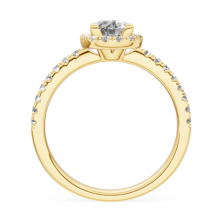 GREMARI Seven Icon round-cut natural diamond engagement ring in 14K yellow gold, 0.50 ct
