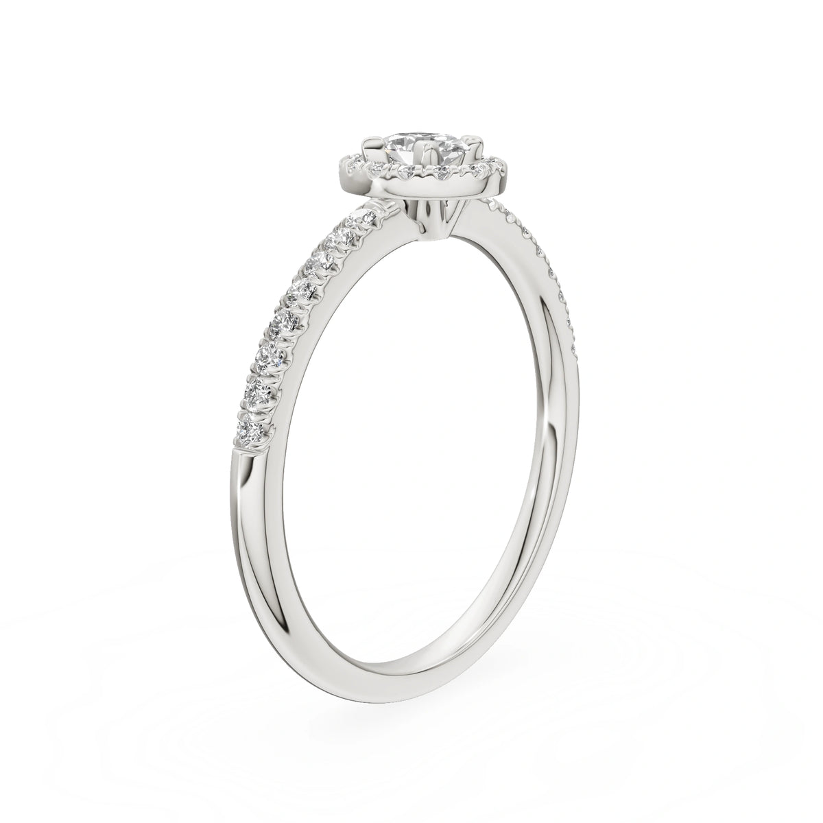 Gremari Seven Icon zásnubní prsten z bílého zlata s 0,15 ct lab-grown diamantem – Oval