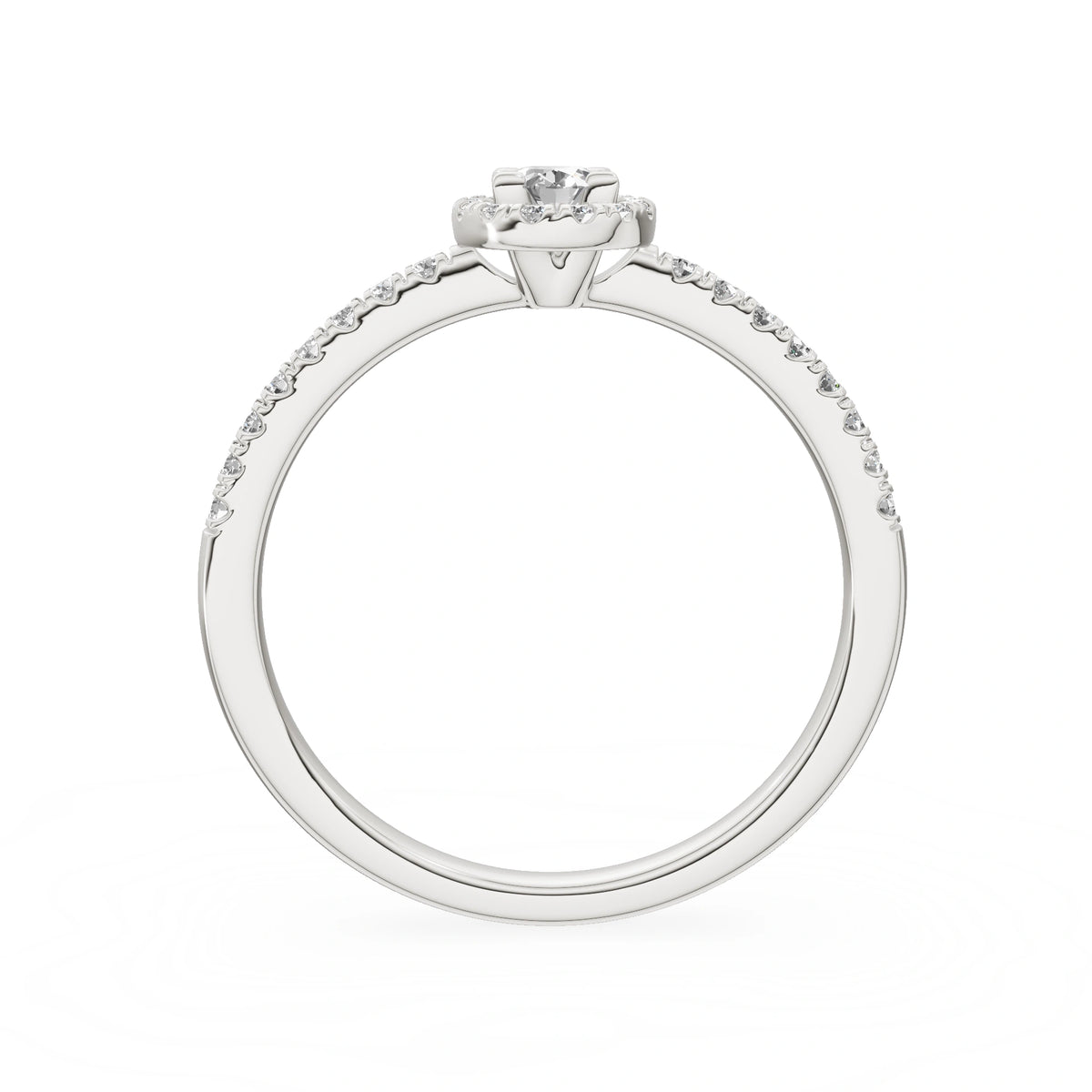 Gremari Seven Icon zásnubní prsten z bílého zlata s 0,15 ct lab-grown diamantem – Oval