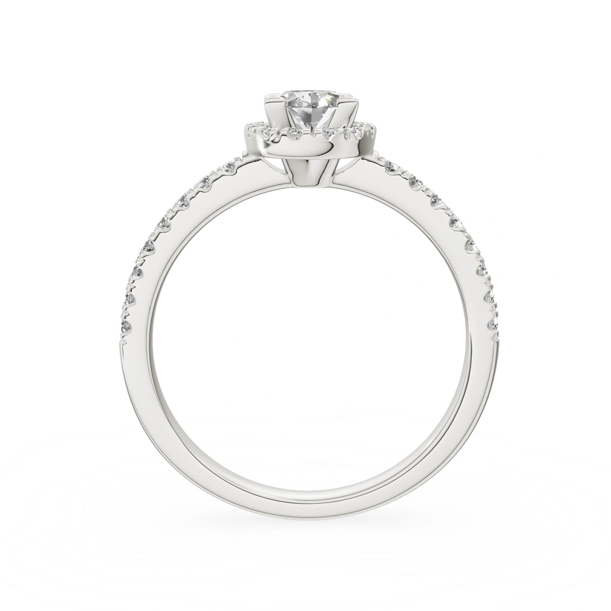 Gremari Seven Icon zásnubní prsten z bílého zlata s 0,50 ct lab-grown diamantem – Oval