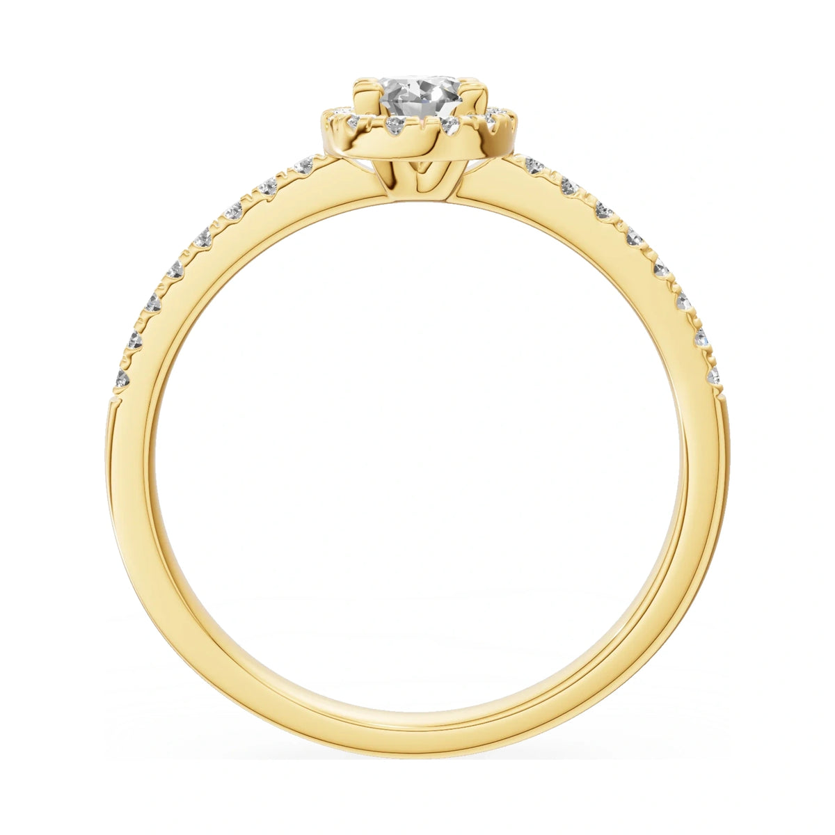 GREMARI Seven Icon oval-cut natural diamond engagement ring in 14K yellow gold, 0.30 ct