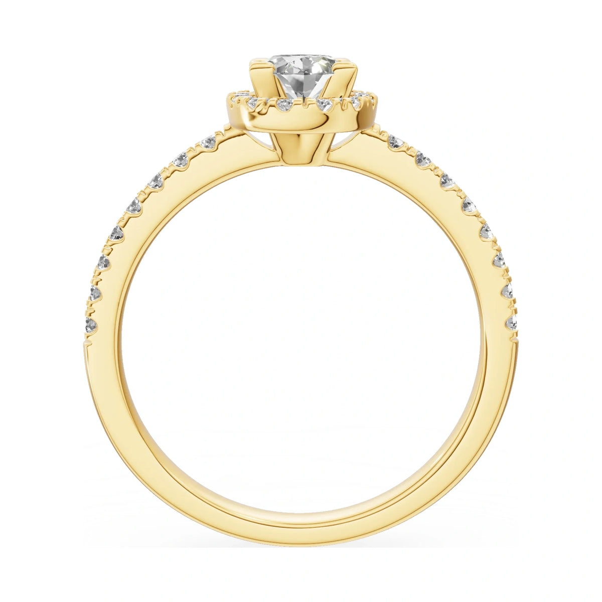 GREMARI Seven Icon oval-cut natural diamond engagement ring in 14K yellow gold, 0.50 ct