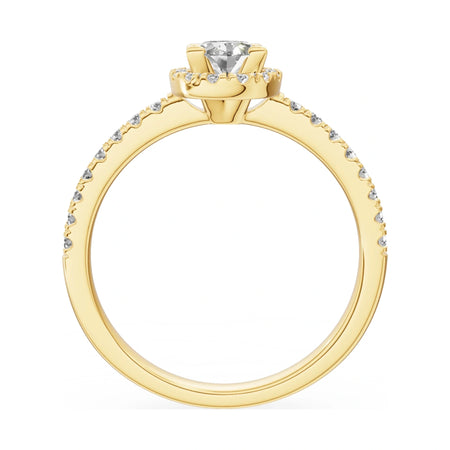 GREMARI Seven Icon oval-cut natural diamond engagement ring in 14K yellow gold, 0.50 ct