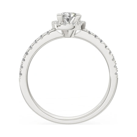 GREMARI Seven Icon oval-cut natural diamond engagement ring in 14K white gold, 0.50 ct