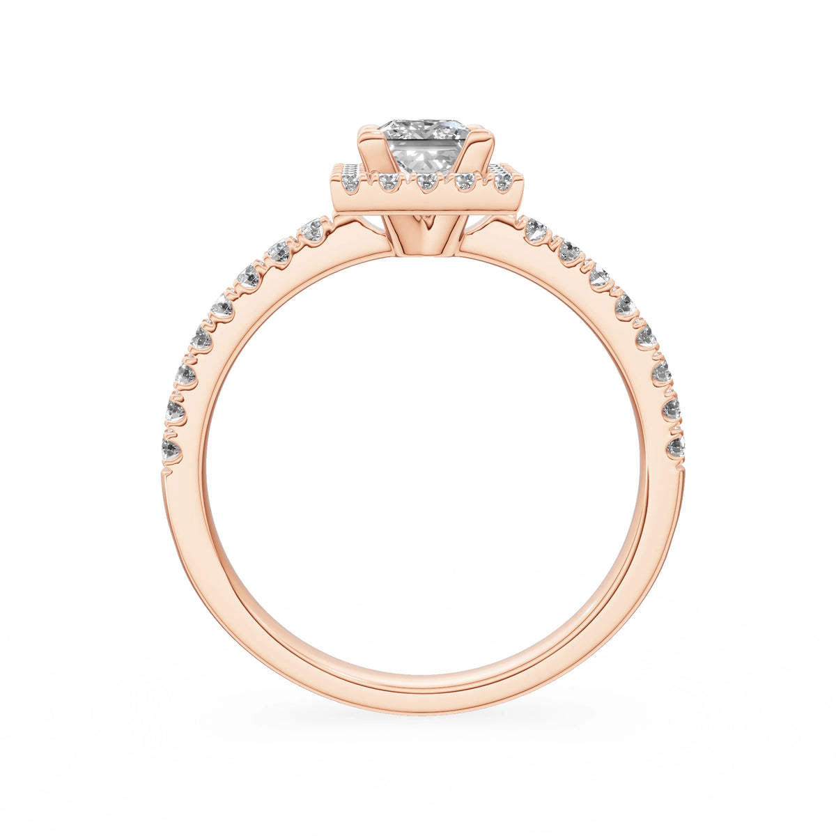 Gremari Seven Icon zásnubní prsten z růžového zlata s 0,50 ct lab-grown diamantem – Princess