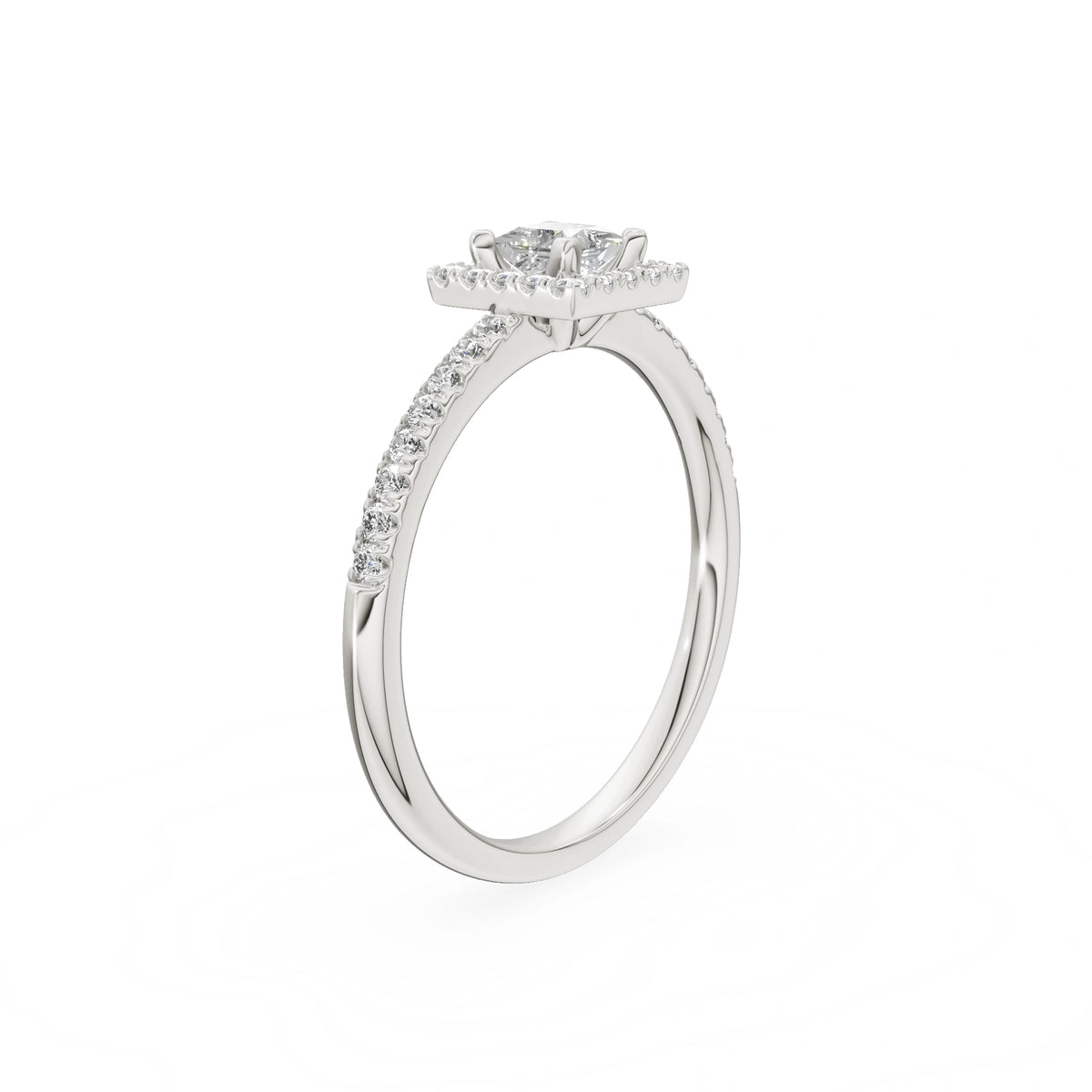 Gremari Seven Icon zásnubní prsten z bílého zlata s 0,30 ct lab-grown diamantem – Princess
