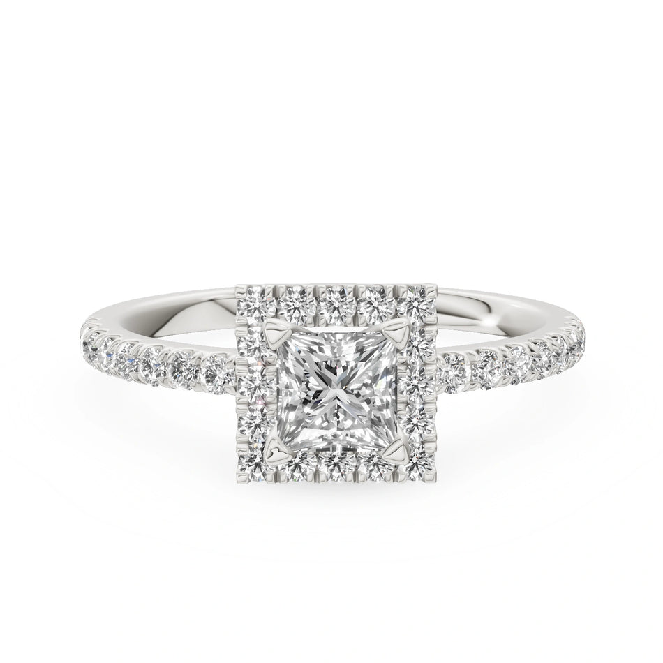 Gremari Seven Icon zásnubní prsten z bílého zlata s 0,50 ct lab-grown diamantem – Princess