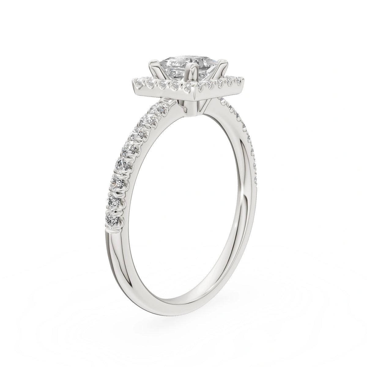 Gremari Seven Icon zásnubní prsten z bílého zlata s 0,50 ct lab-grown diamantem – Princess