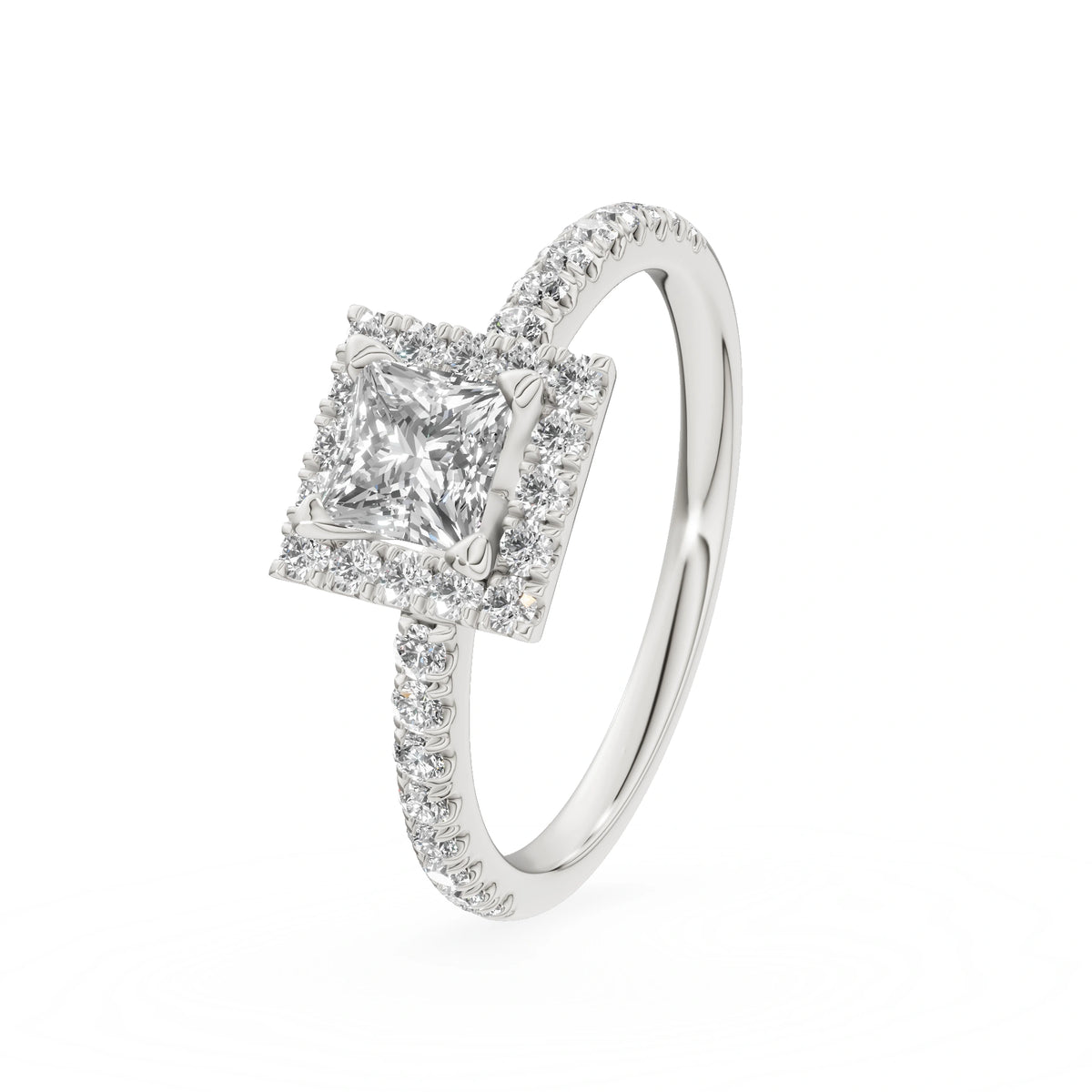 Gremari Seven Icon zásnubní prsten z bílého zlata s 0,50 ct lab-grown diamantem – Princess