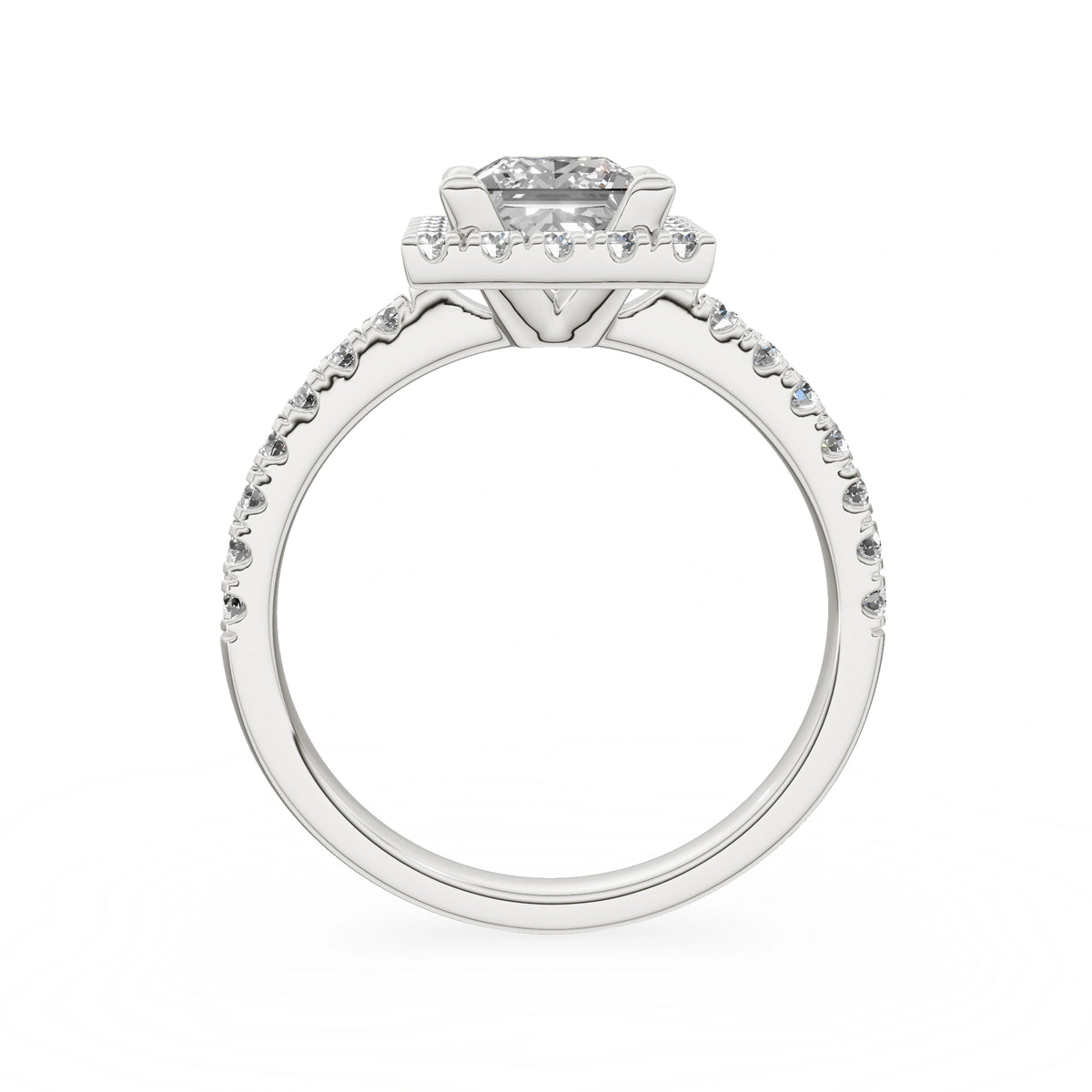 Gremari Seven Icon zásnubní prsten z bílého zlata s 1,00 ct lab-grown diamantem – Princess
