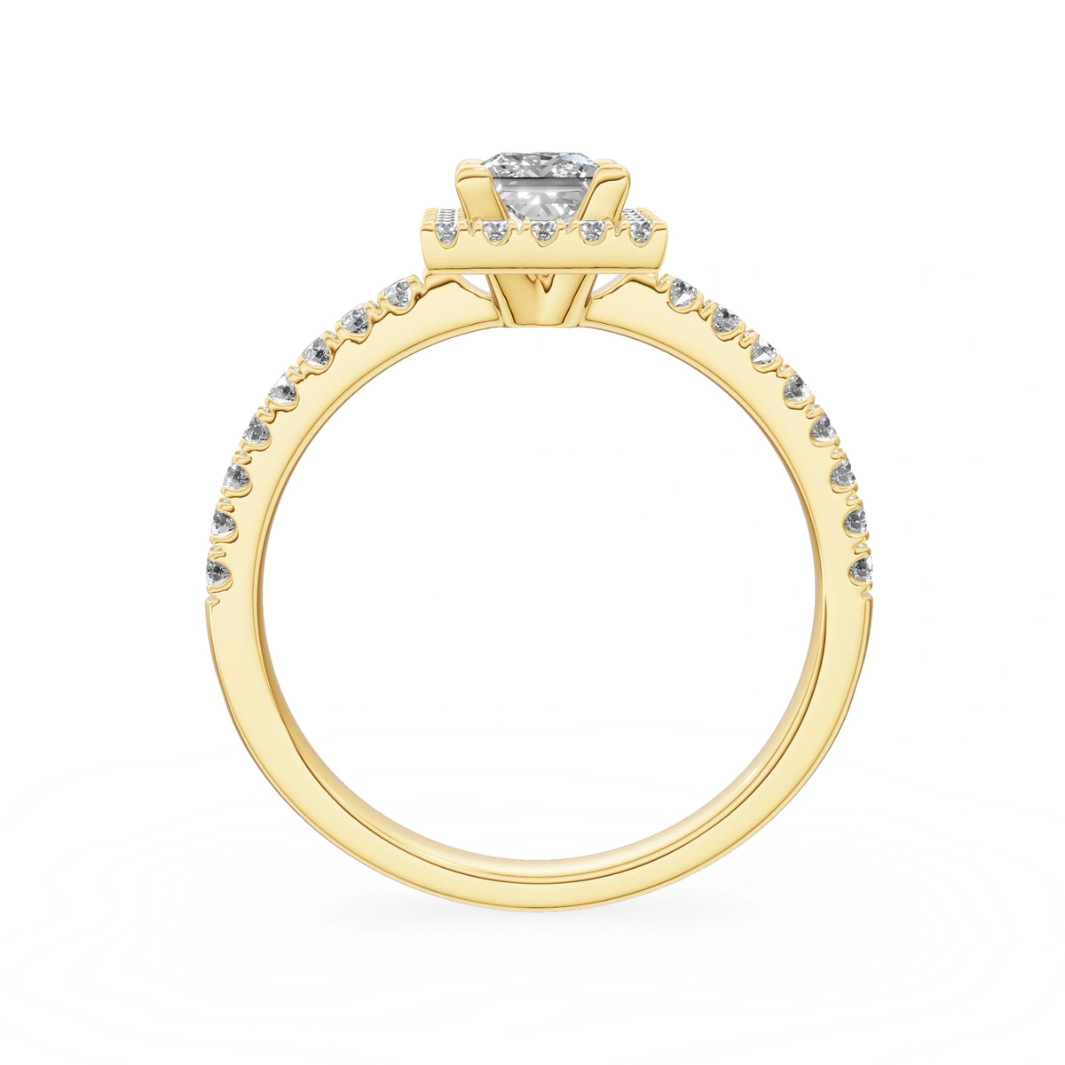 Gremari Seven Icon zásnubní prsten ze žlutého zlata s 0,50 ct lab-grown diamantem – Princess