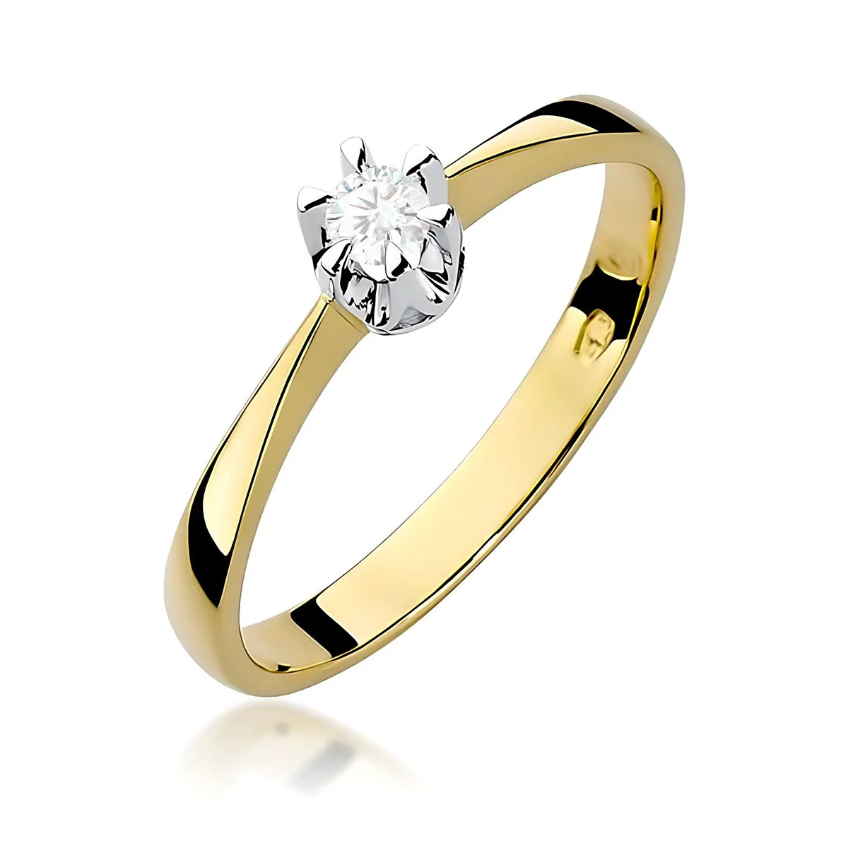 zlatý prsten s diamantem 0,10 ct w0111-diw-04