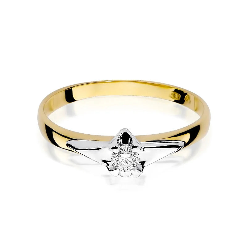 zlatý prsten s diamantem 0,12 ct w0088-diw-05