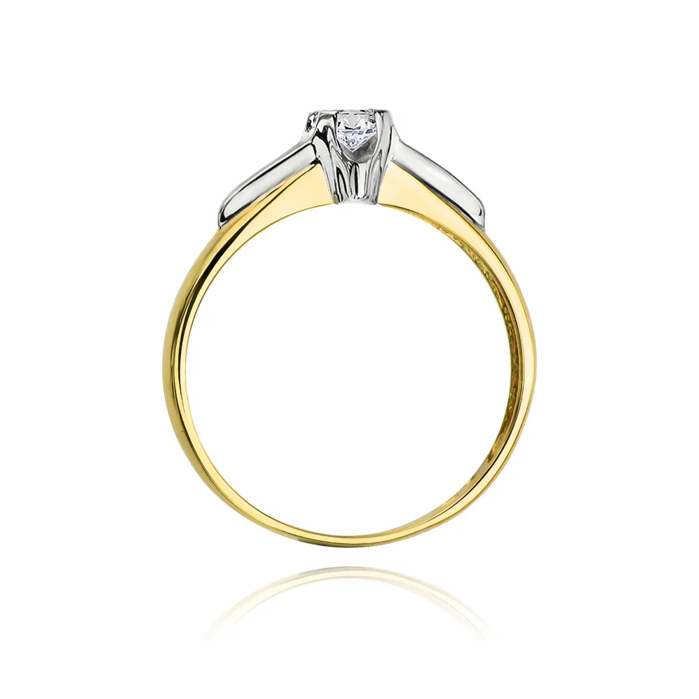 zlatý prsten s diamantem 0,12 ct w0088-diw-05
