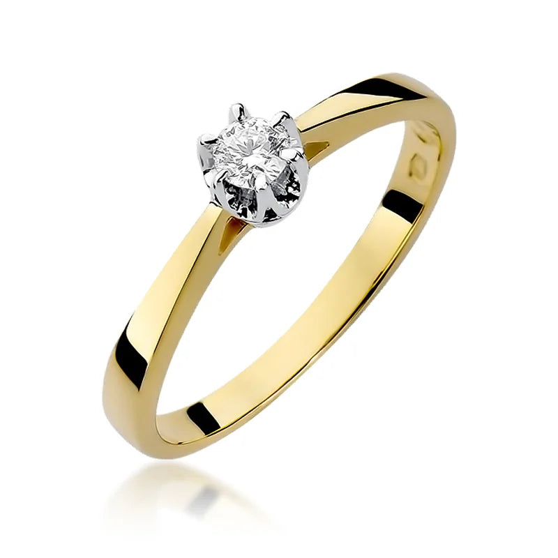 zlatý prsten s diamantem 0,12 ct w0295-diw-01