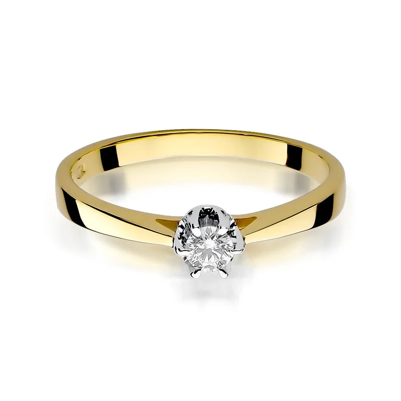 zlatý prsten s diamantem 0,12 ct w0295-diw-01