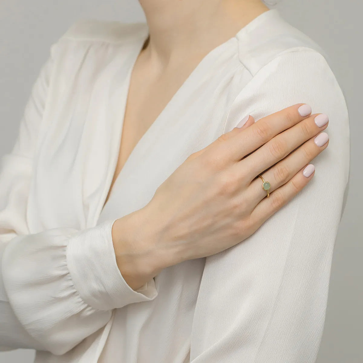 stříbrný prsten pozlacený zlatem s tyrkysem a avanturínem jp058-925-tz