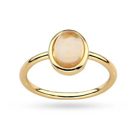 stříbrný prsten pozlacený zlatem s citrínem jp084-925-zz