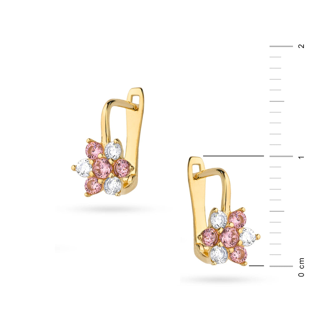 gold-earrings-with-english-clasp-with-zirconia-flowers-k-gw-362-585