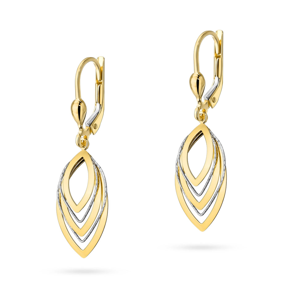 two-color-gold-english-clasp-earrings-k-gw-844-14k-585
