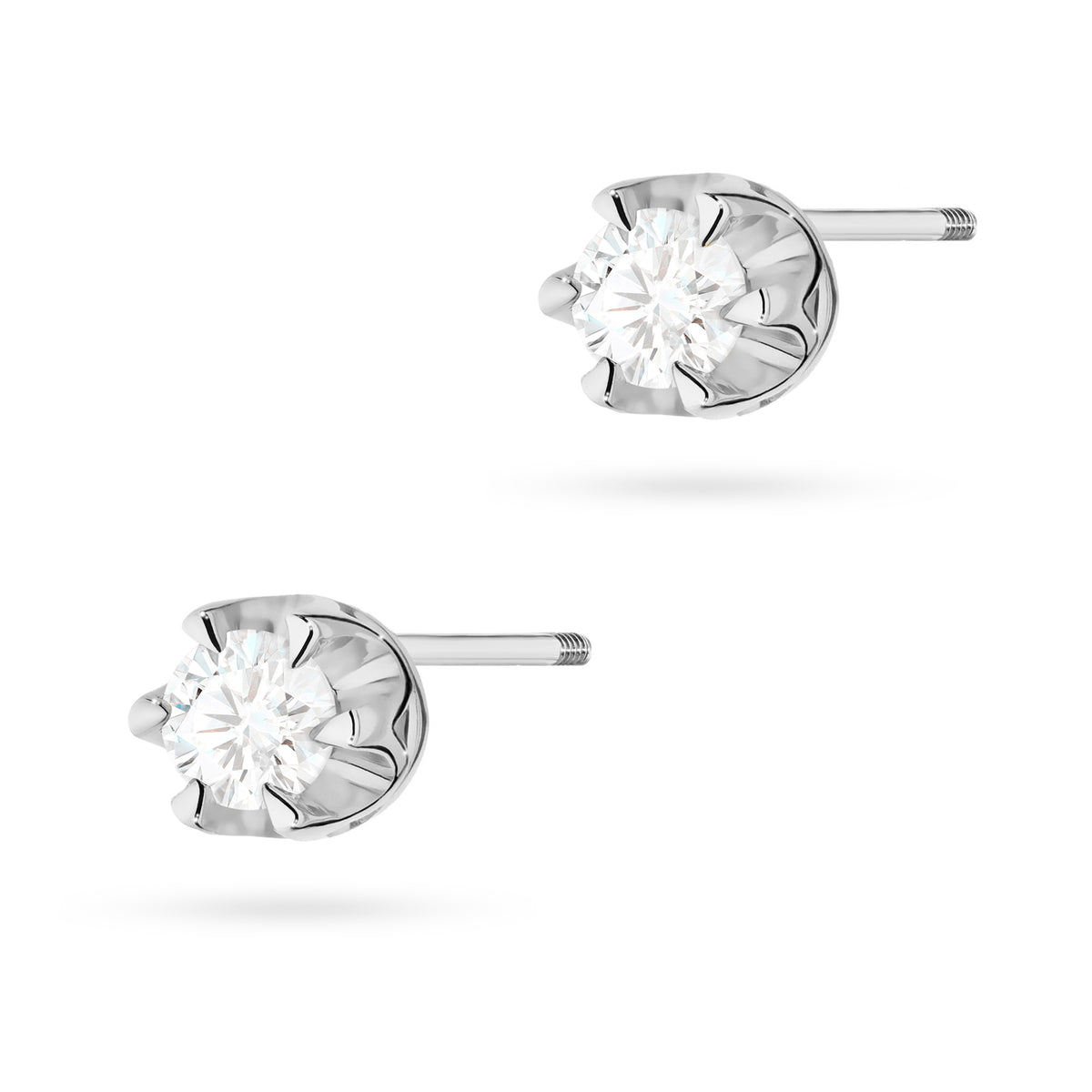 zlaté náušnice se 2 x 0,10 ct diamanty k0032-diw-08