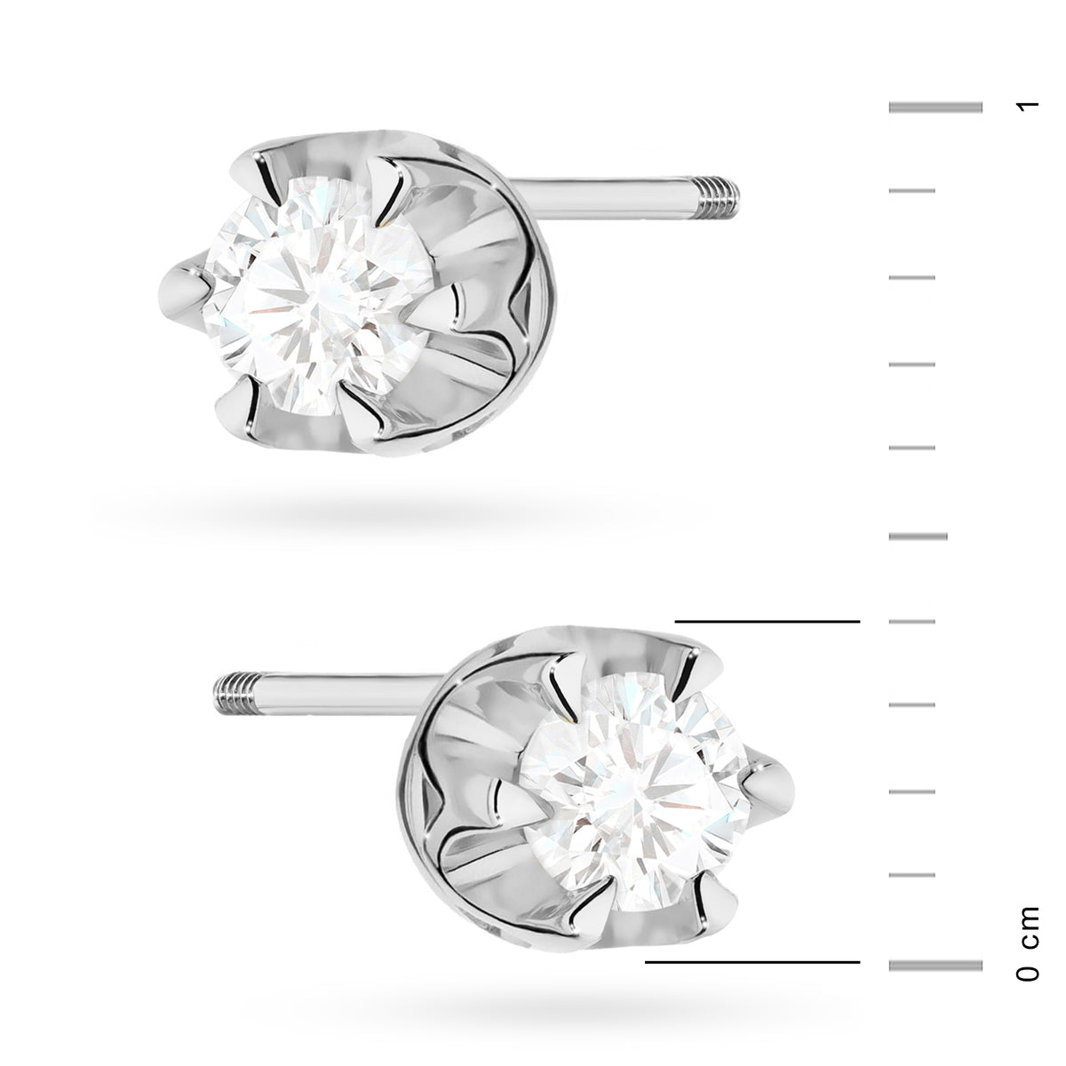 zlaté náušnice se 2 x 0,10 ct diamanty k0032-diw-08