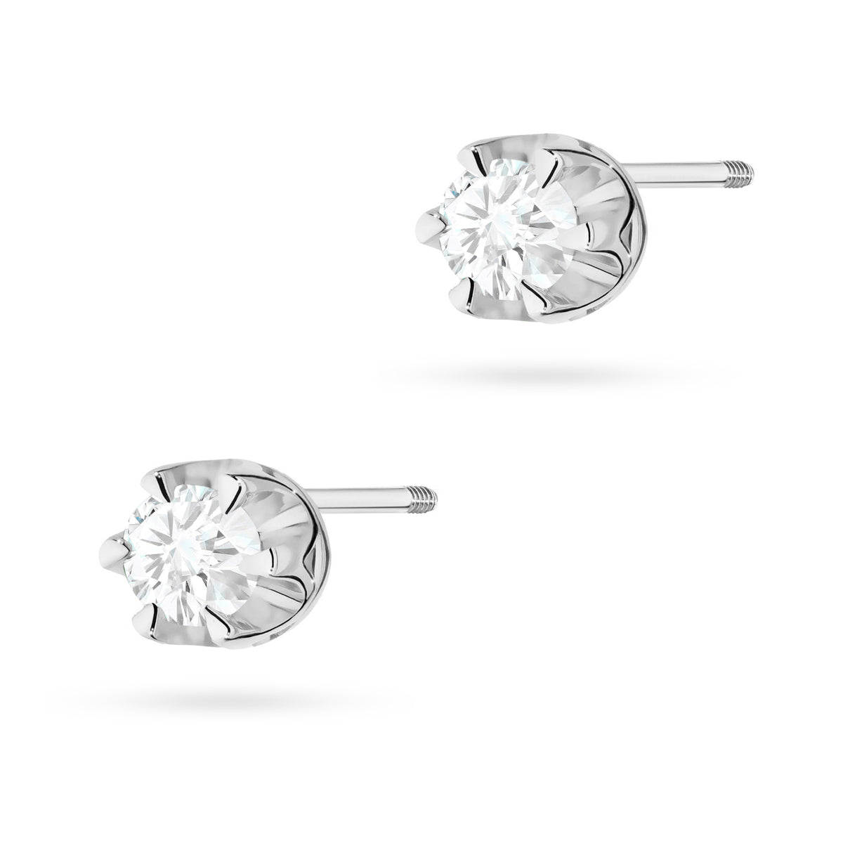 zlaté náušnice se 2 x 0,12 ct diamanty k0032-diw-09