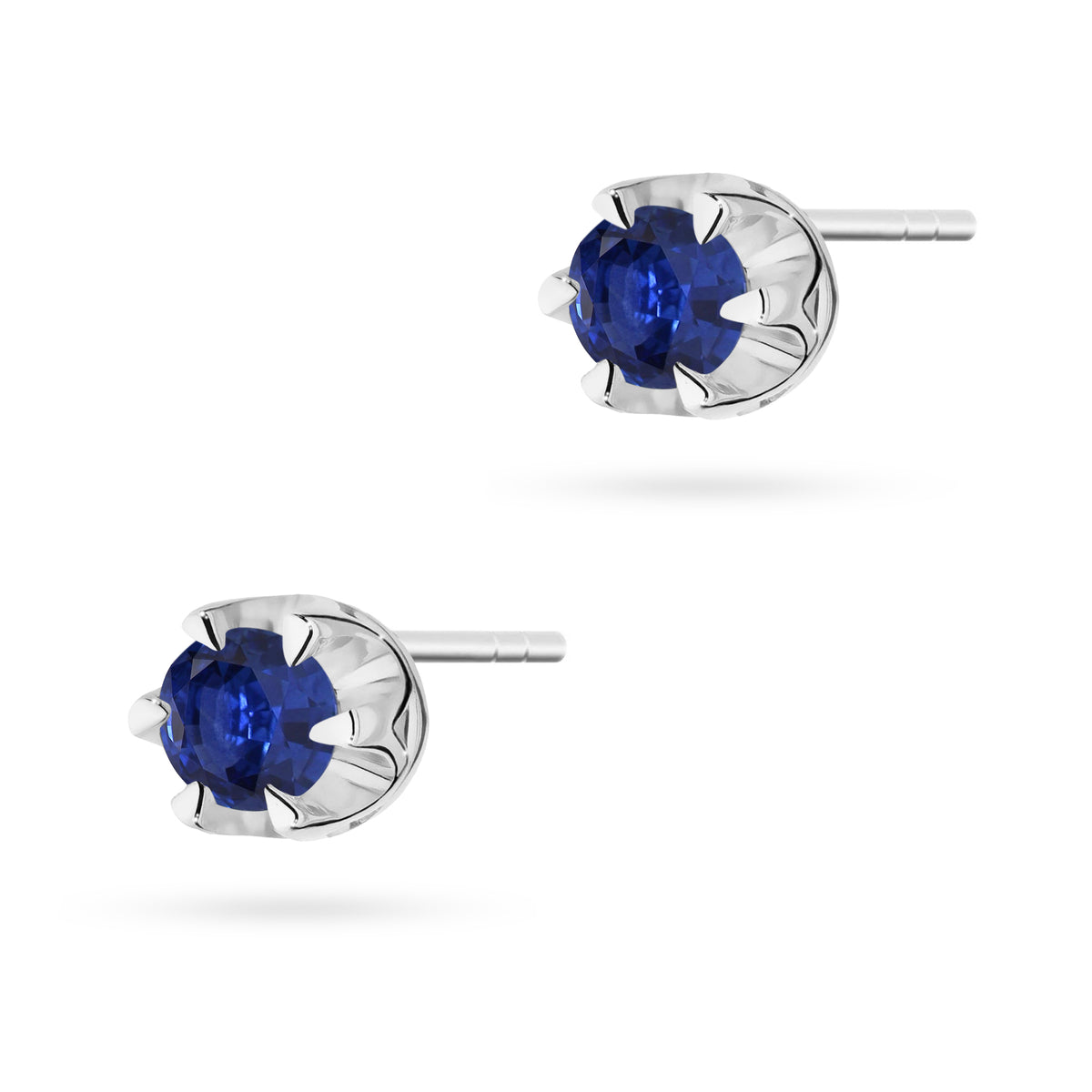 zlaté náušnice se 2 x 0,15 ct safíry k0032-sab-03