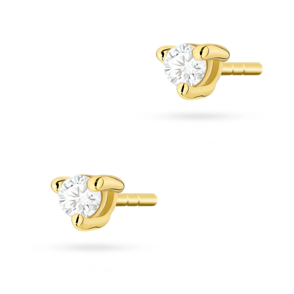 Gold Earrings with 0.04ct Diamonds